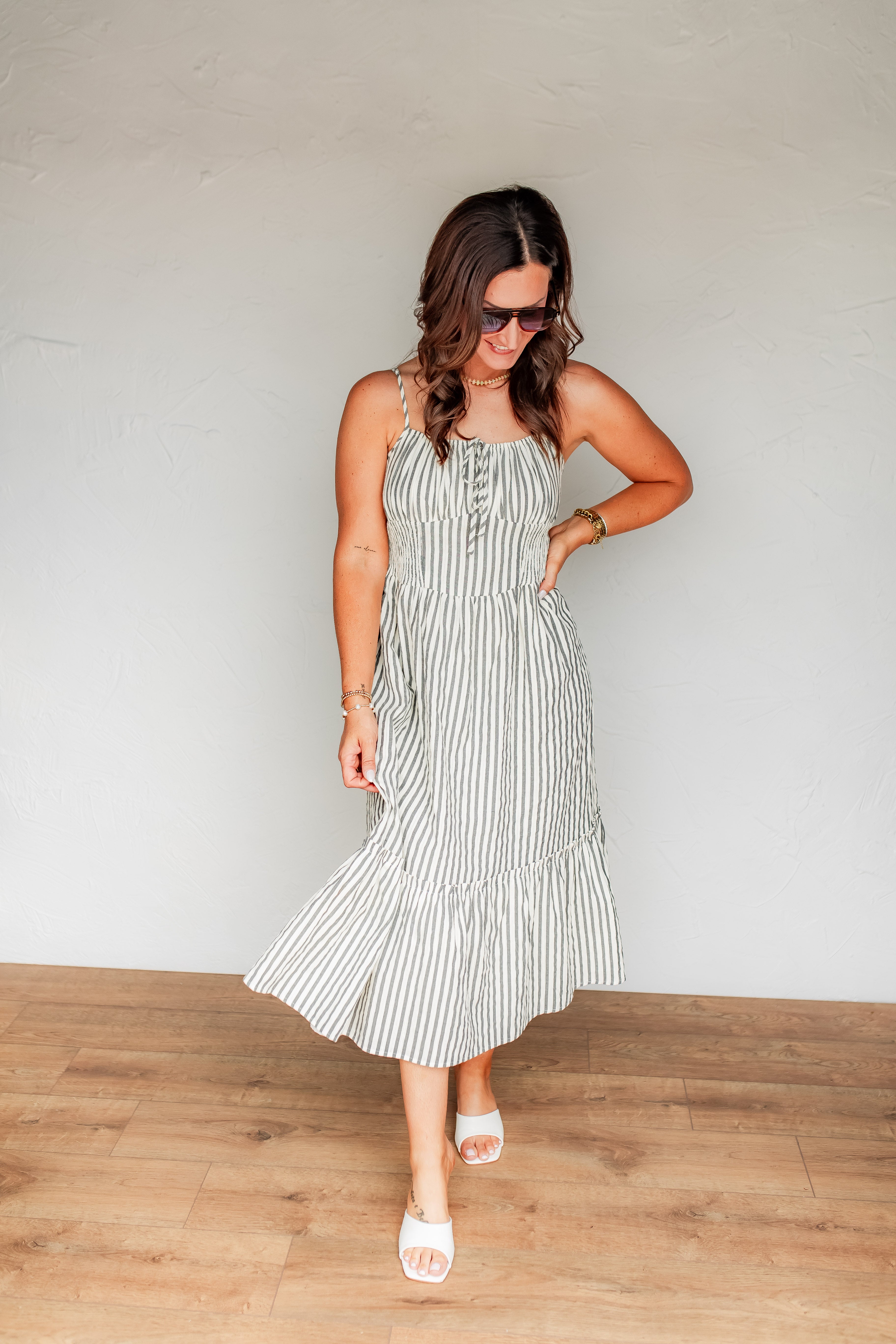 Striped Midi Dress