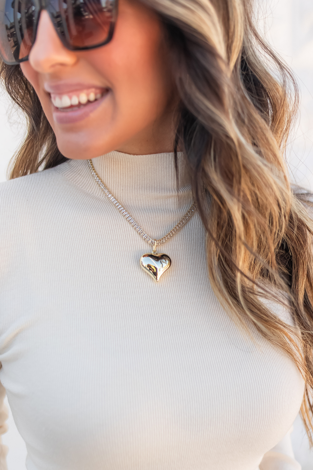 The Crystal Puffy Heart Necklace