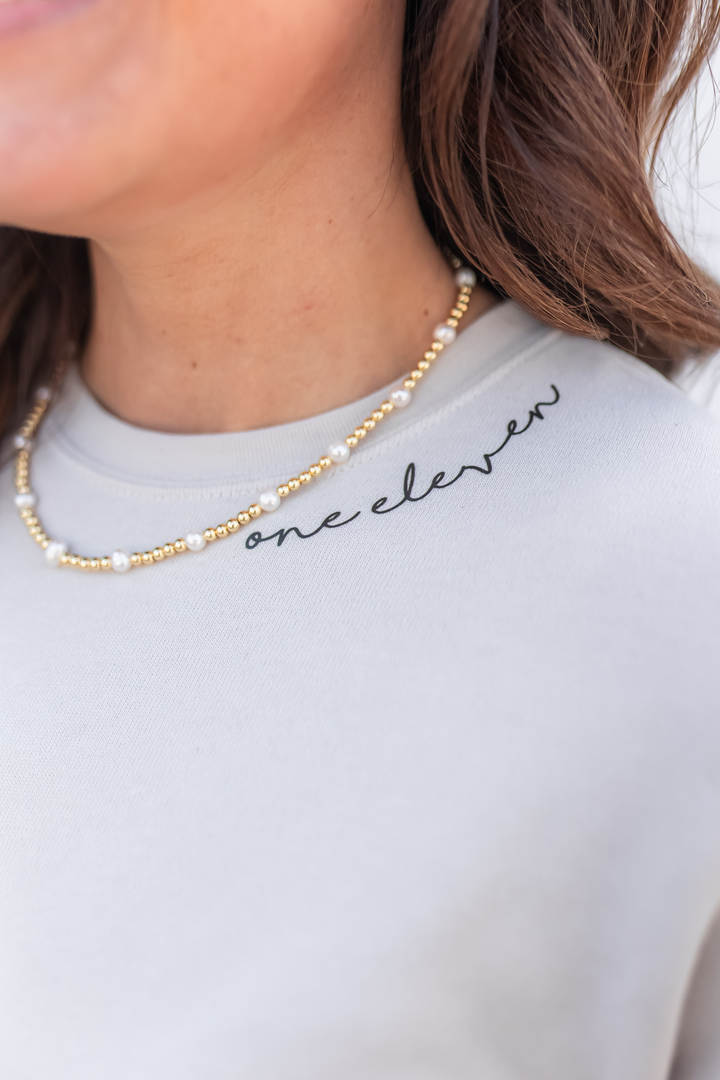 The Gold Beaded and Pearl Necklace