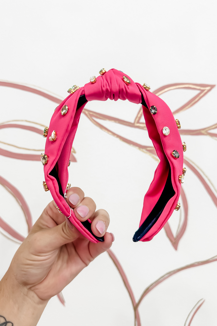 The Rhinestone Headband - Pink