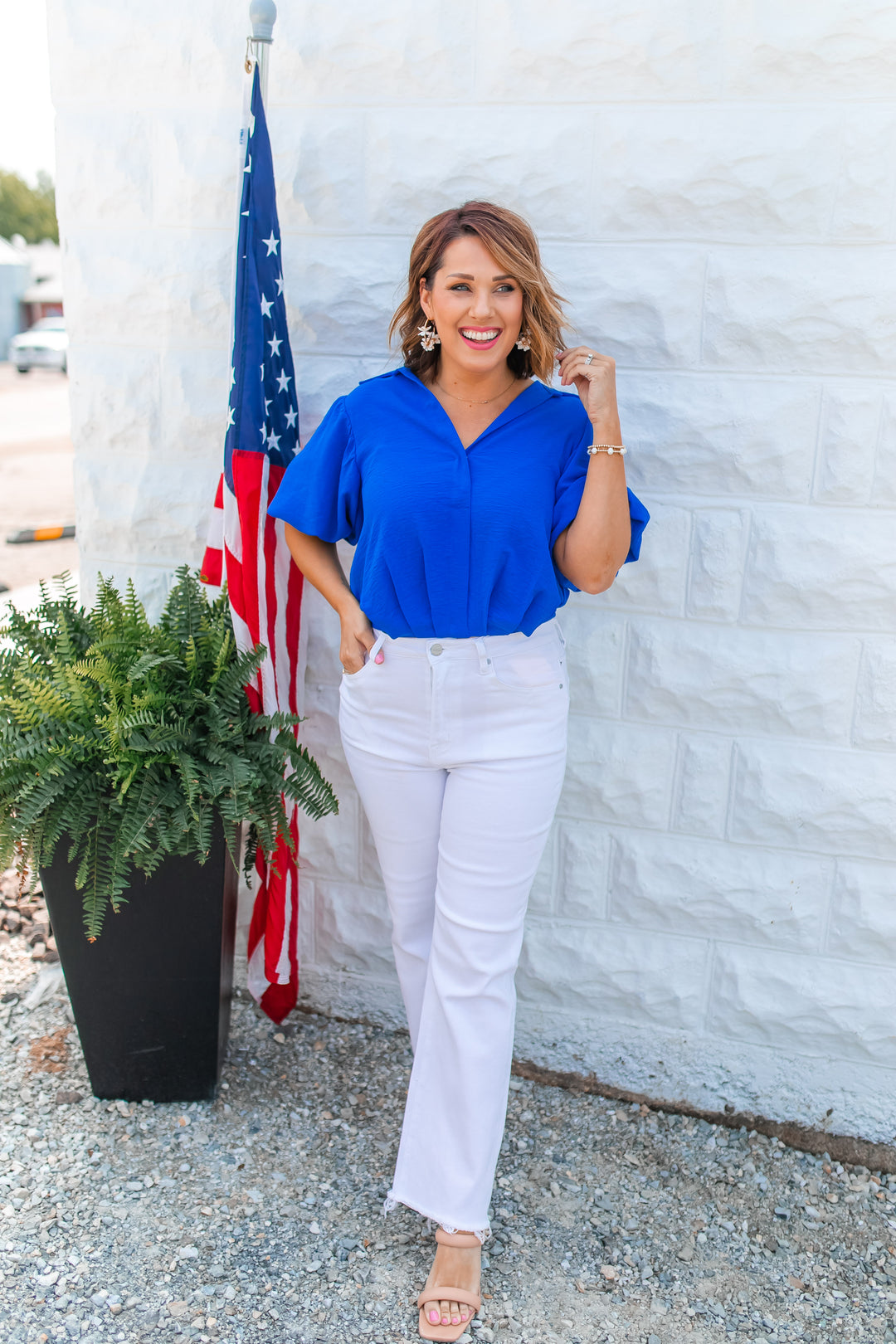 The Charleston Blouse - Blue