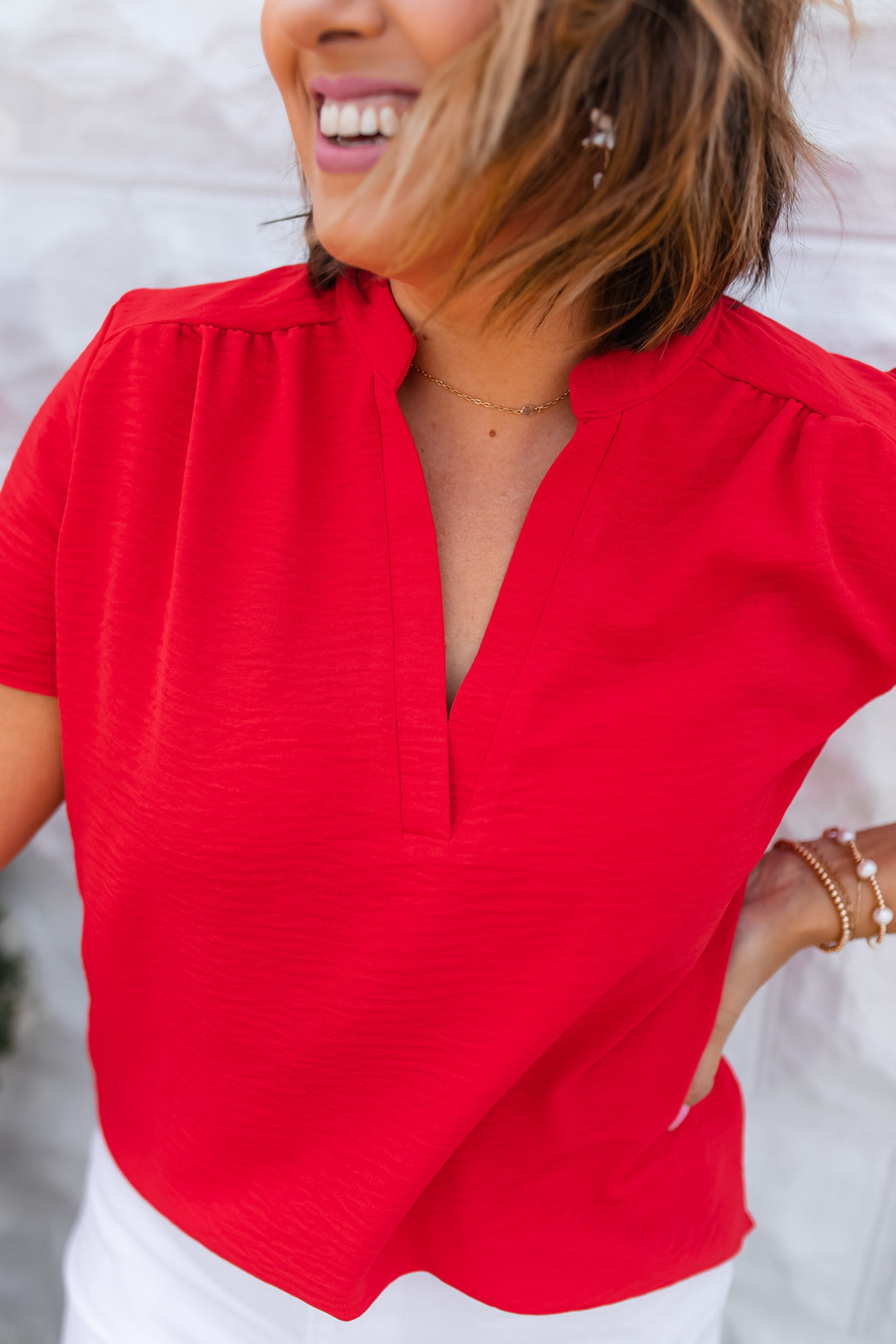 The Kennedi V Neck Blouse