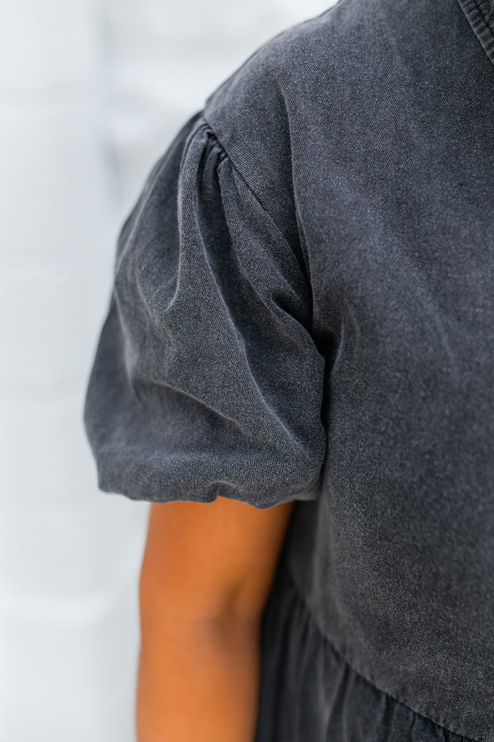 The Candace Black Denim Dress
