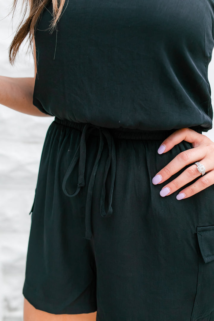 The Loxley Romper - Black