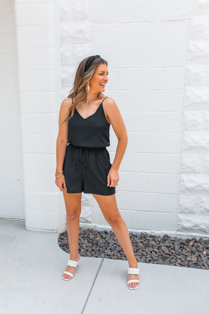 The Loxley Romper - Black