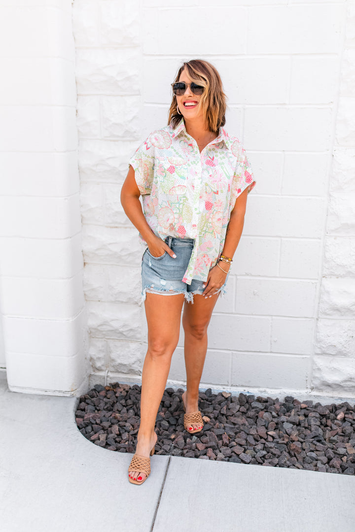 The Karina Floral Button Up