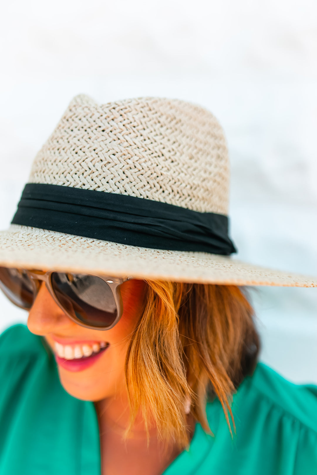 The On Vacay Black Tie Straw Hat