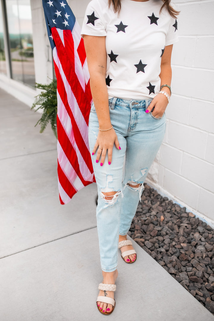The Frankie Mid Rise Girlfriend Jeans