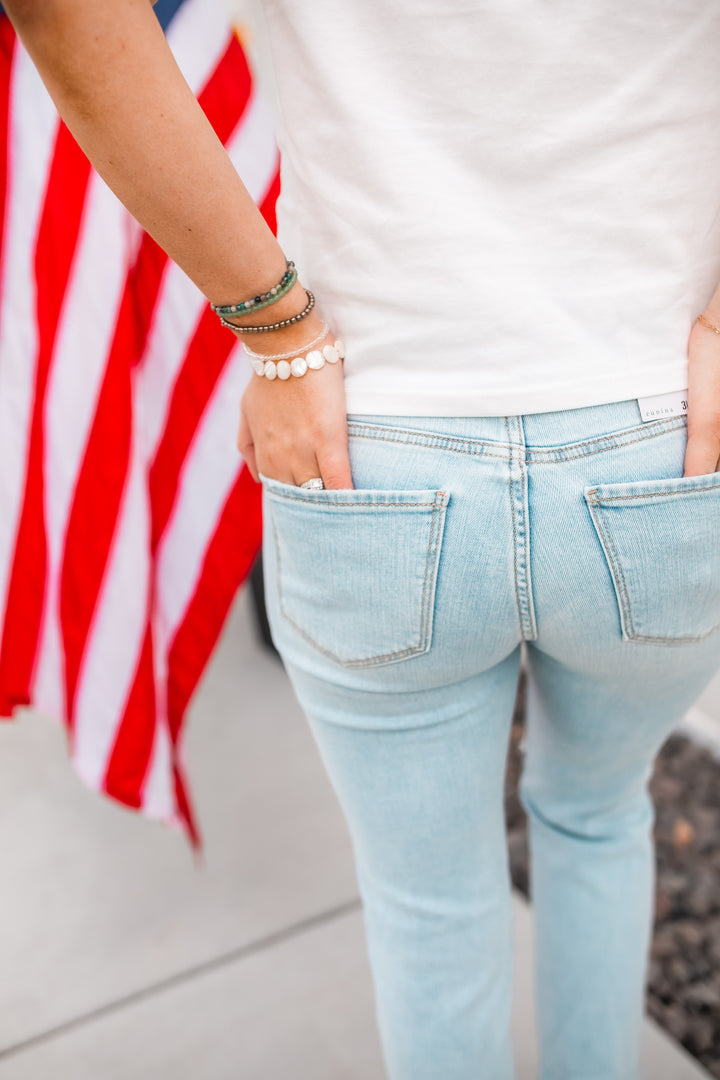 The Frankie Mid Rise Girlfriend Jeans