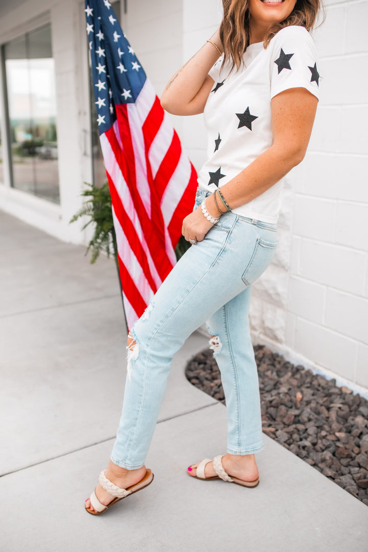The Frankie Mid Rise Girlfriend Jeans