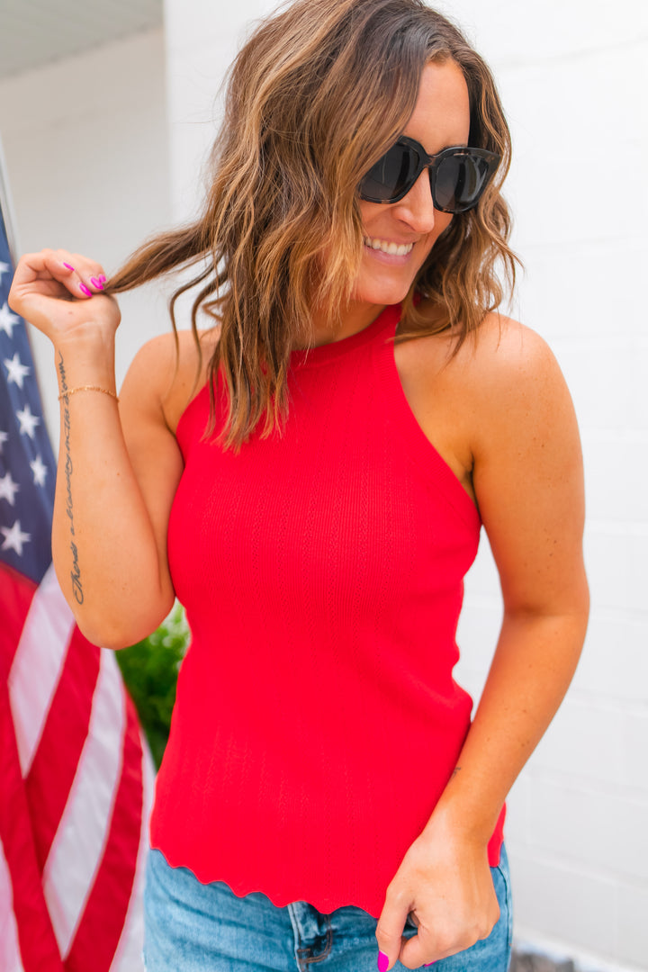 The Jessica Halter Tank - Red
