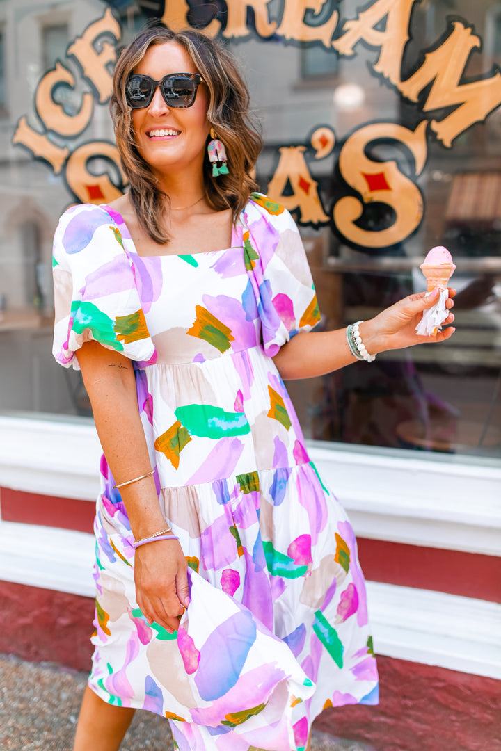 The Stiles Abstract Midi Dress