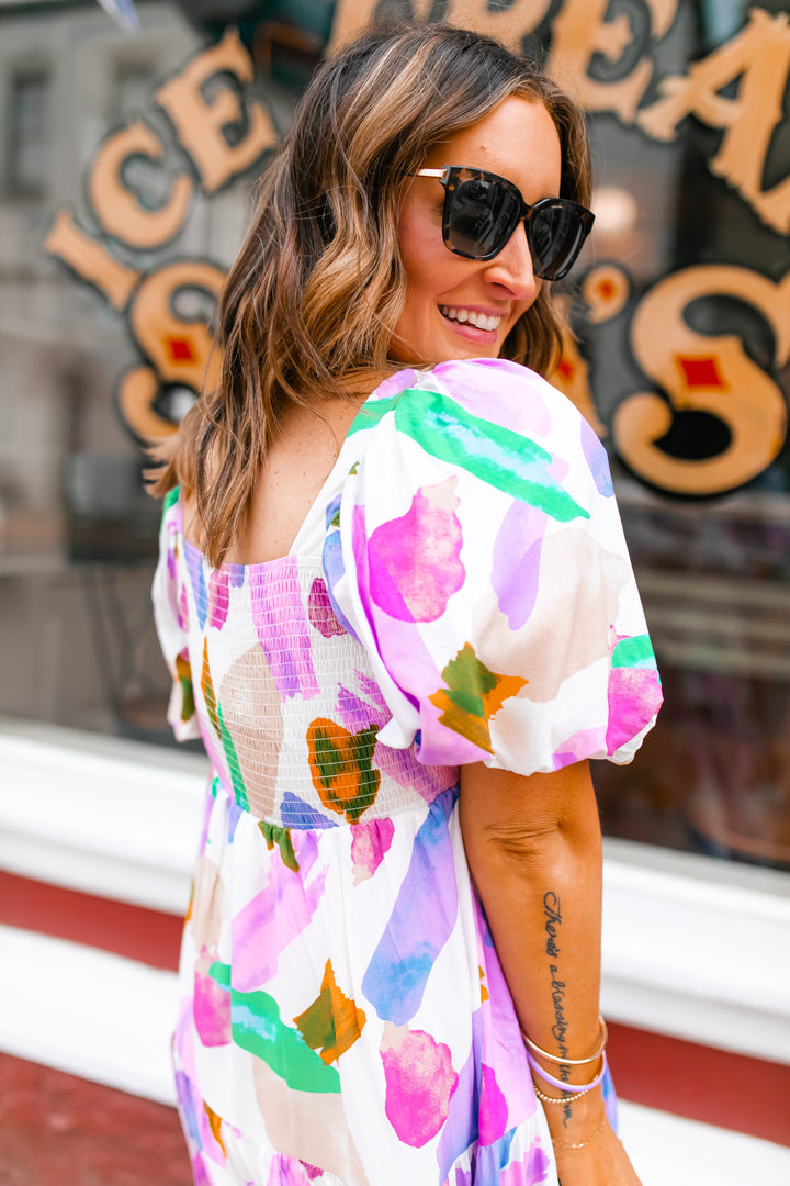 The Stiles Abstract Midi Dress