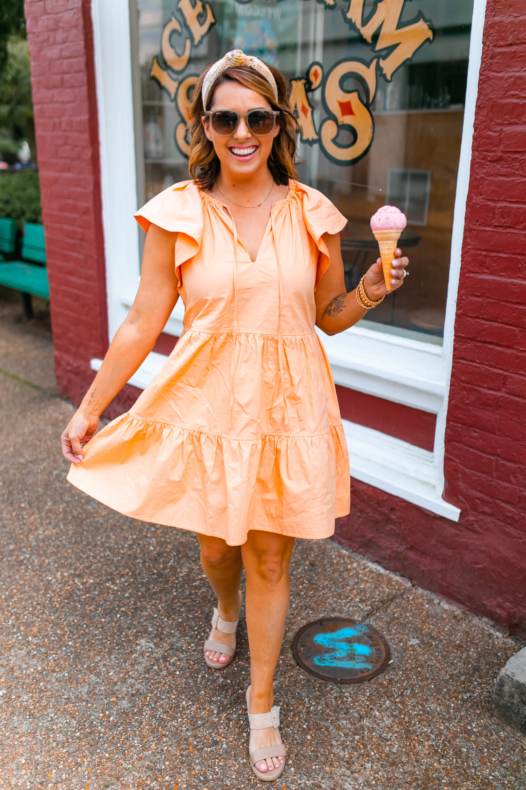 The Perry Peach Dress