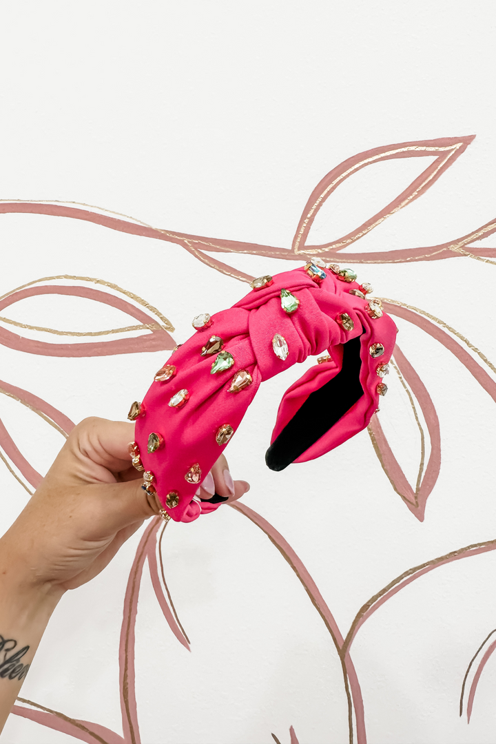 The Rhinestone Headband - Pink