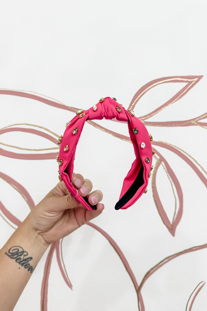 The Rhinestone Headband - Pink