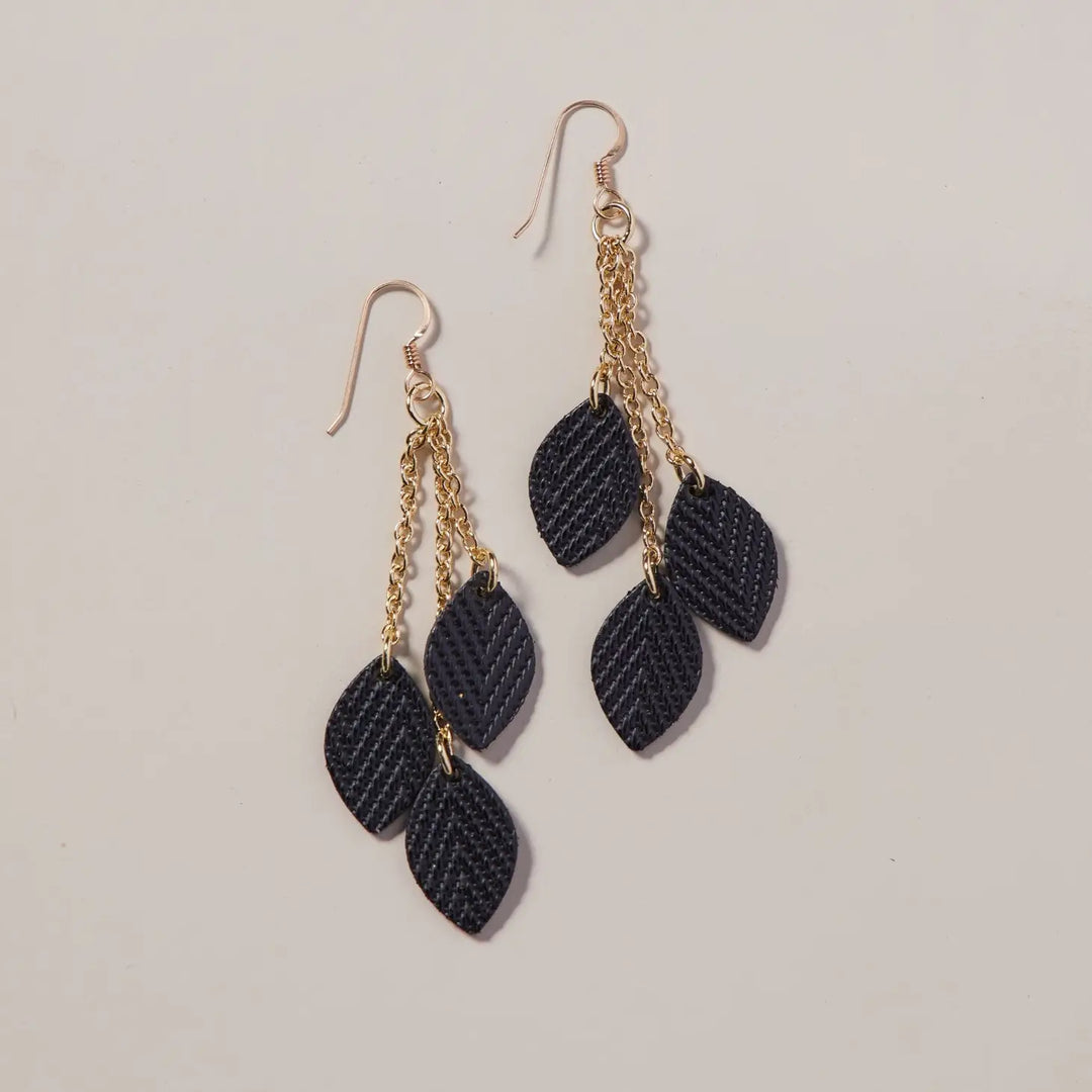 The Raven Faunas Earrings [Nickel & Suede]