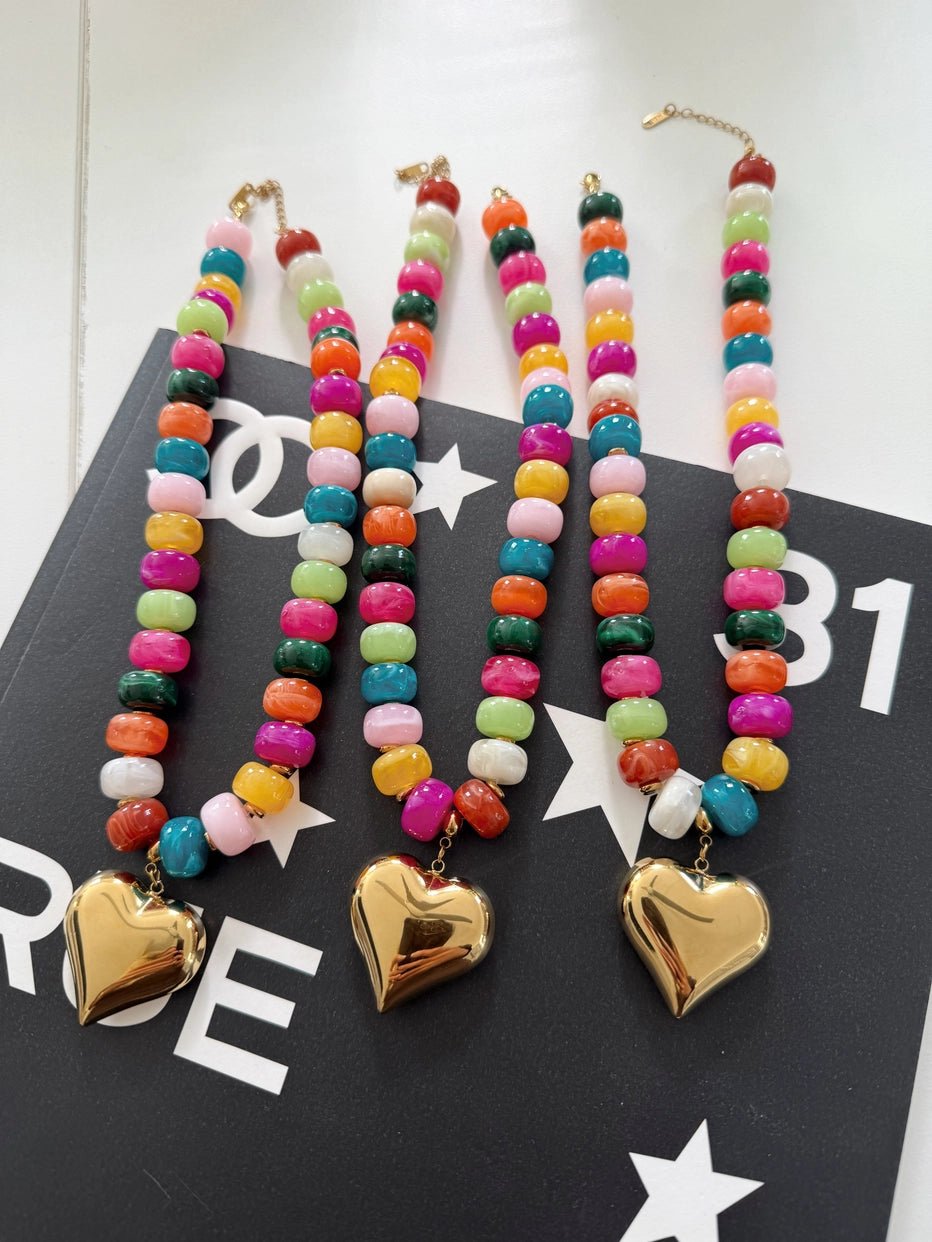 The Colorful Heart Necklace - One Eleven Olive Boutique
