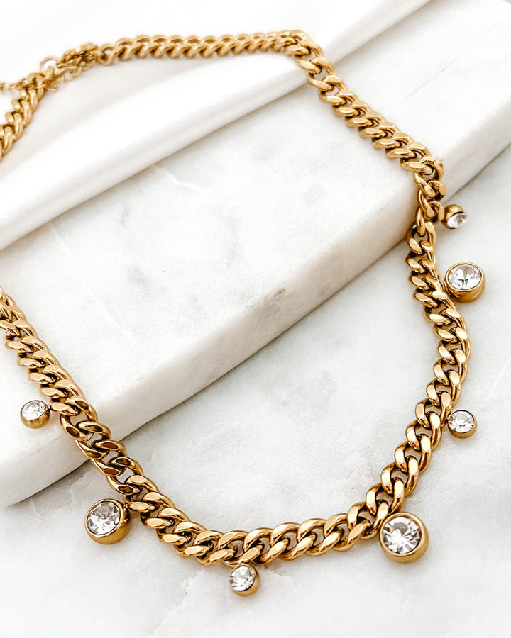 The Chloe Crystal Cuban Chain Necklace