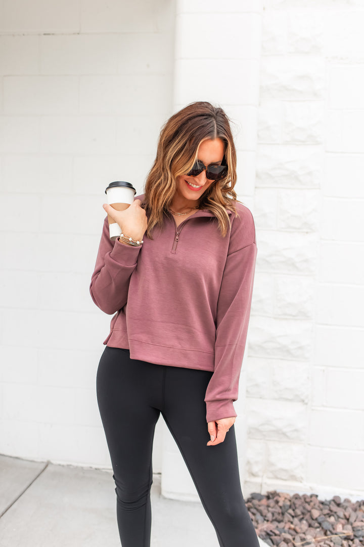 The Frontrunner Pullover - Dusty Plum
