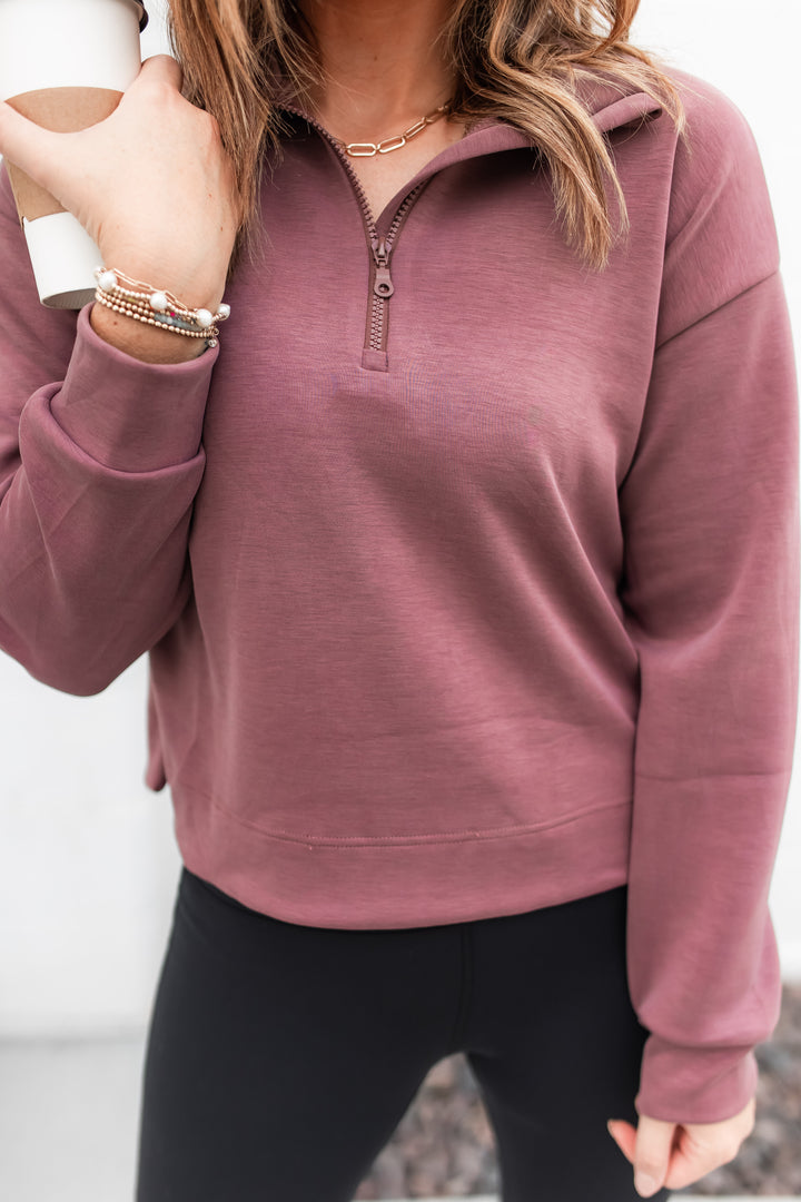 The Frontrunner Pullover - Dusty Plum
