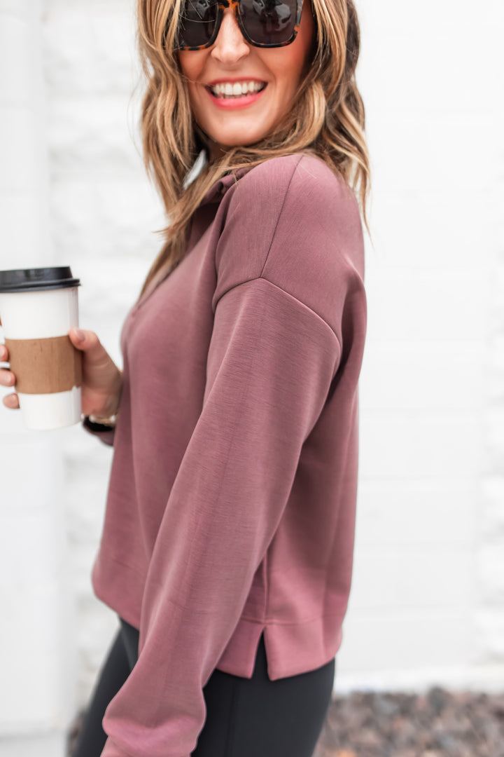 The Frontrunner Pullover - Dusty Plum