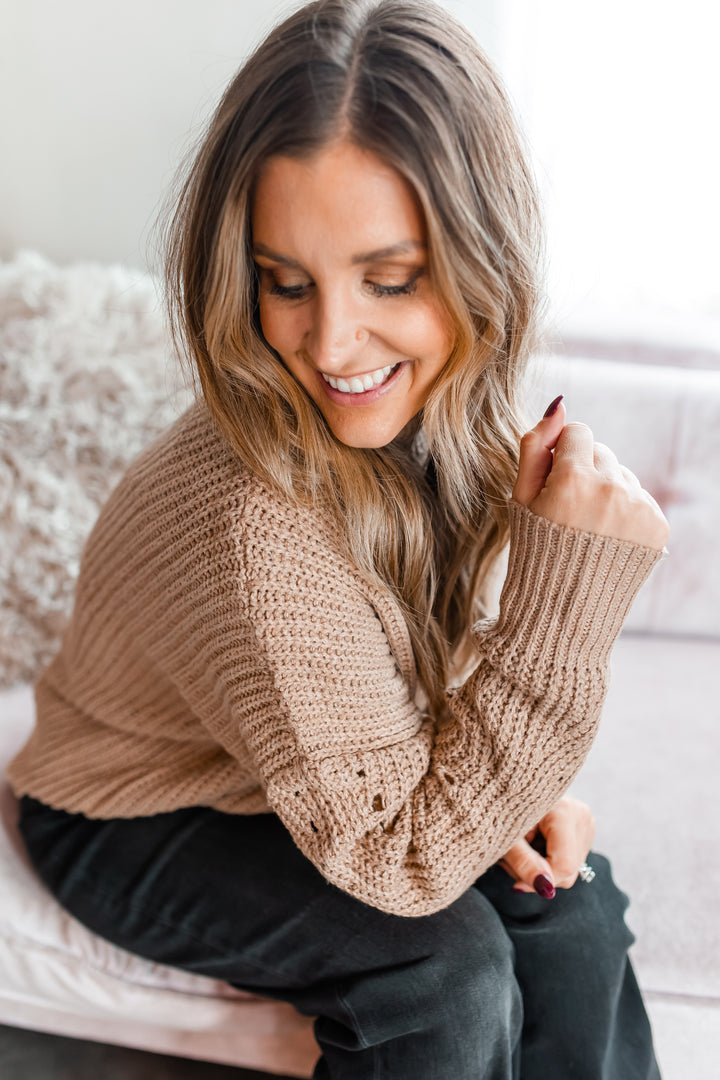 The Alexia Knitted Sweater - Mocha
