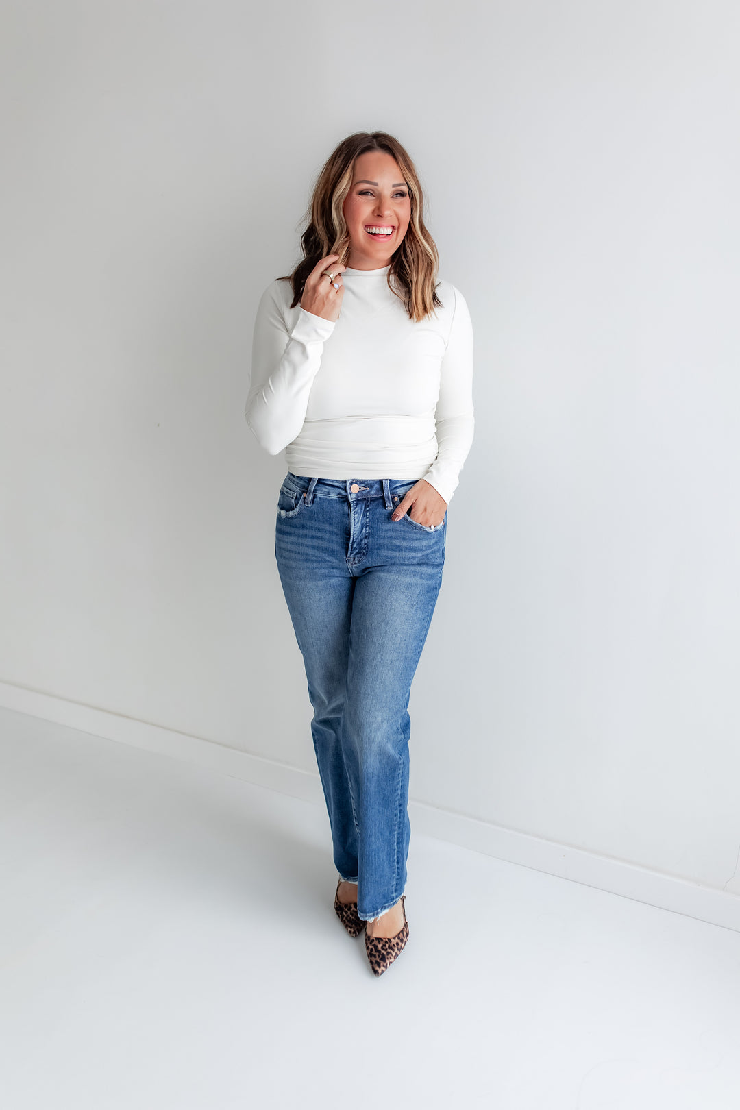 The Easy Street Ankle Straight Jeans