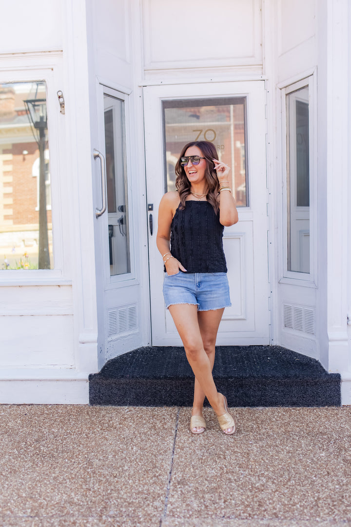 The Bismark Denim Shorts - One Eleven Olive Boutique