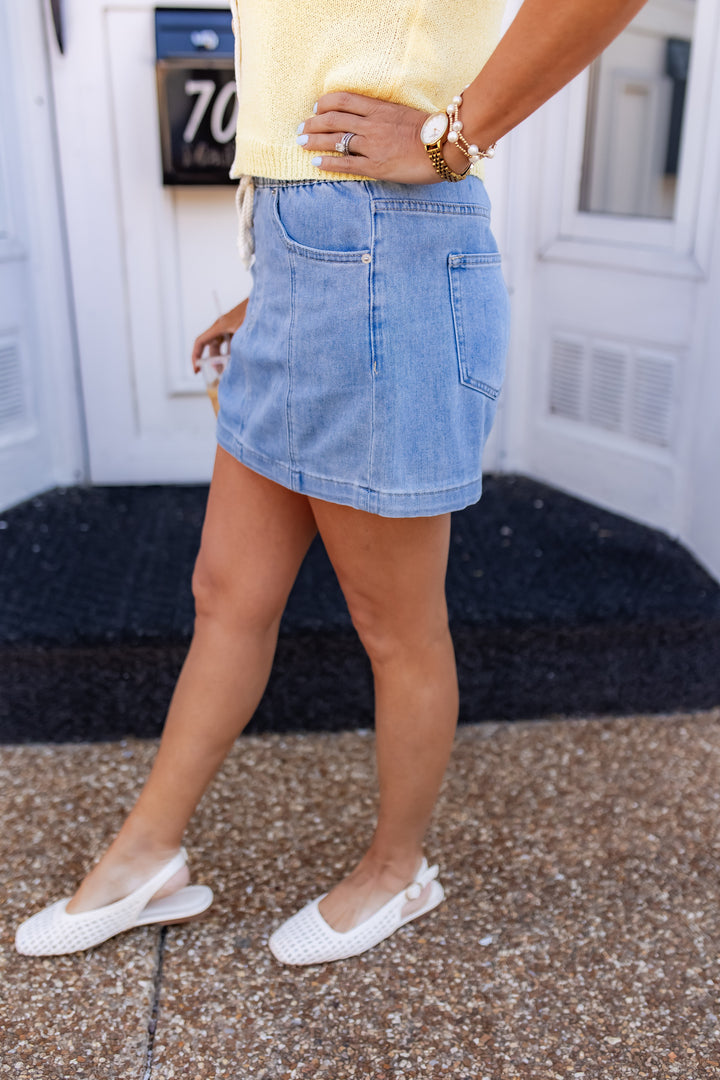 The Cruise Pull - On Mini Skirt - One Eleven Olive Boutique