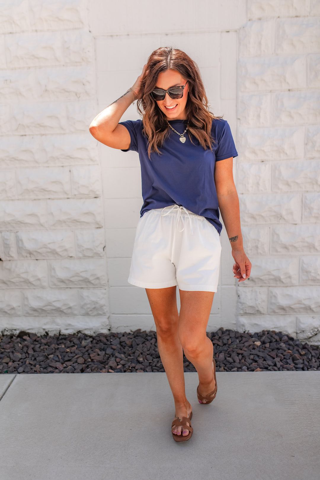 The Bright Side Tee - Navy