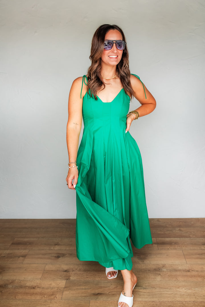 The Sunset Glow Maxi Dress - Green - One Eleven Olive Boutique