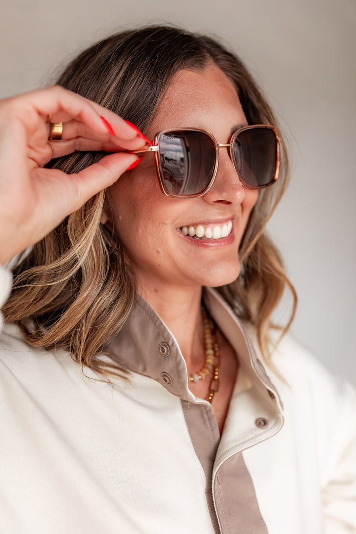 The Elle Sunnies - Brown - One Eleven Olive Boutique