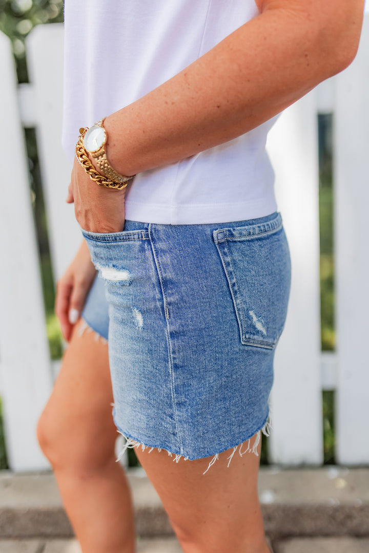 The Sienna High Rise Shorts - One Eleven Olive Boutique