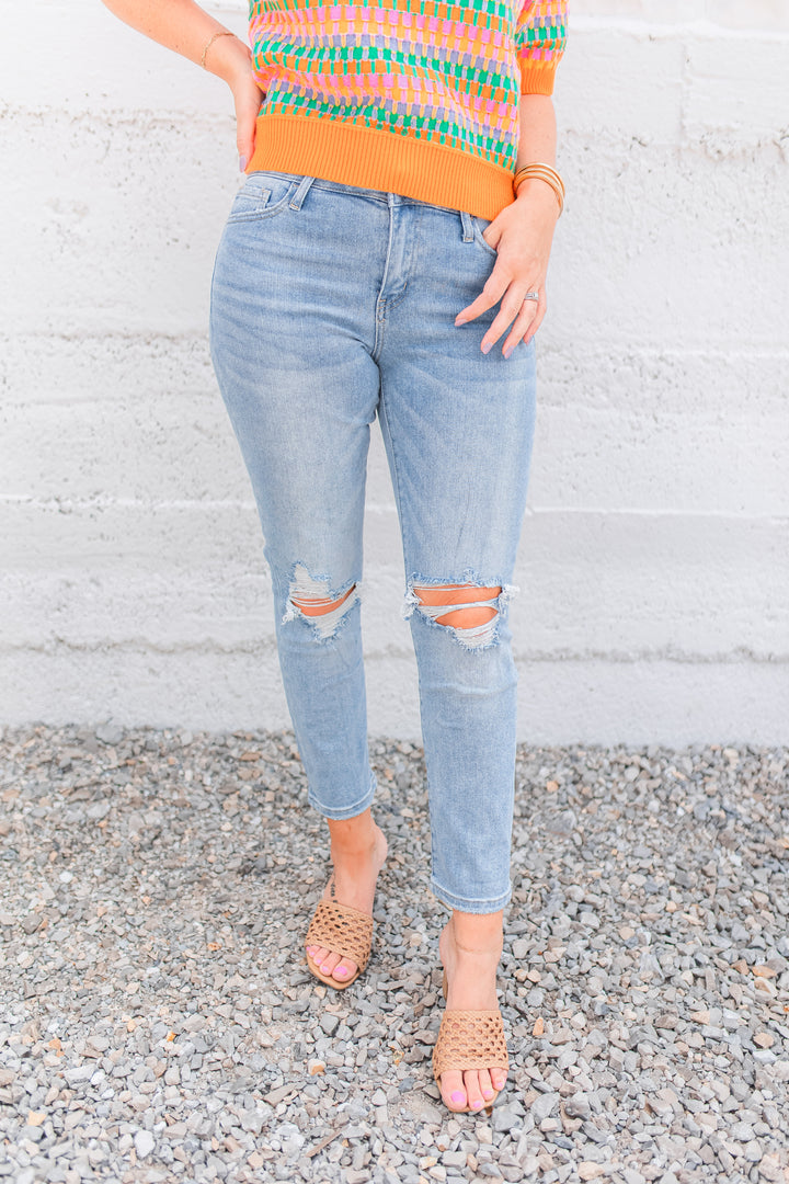 The Melissa Mid-Rise Straight Jeans