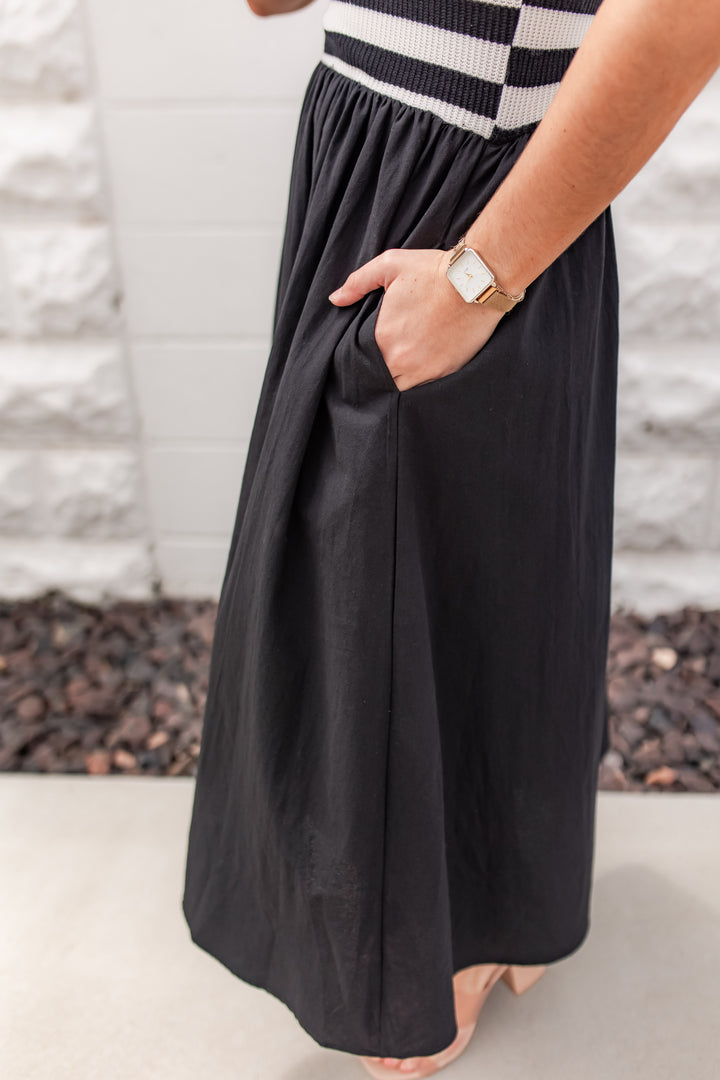 The Downtown Stripe Midi Dress