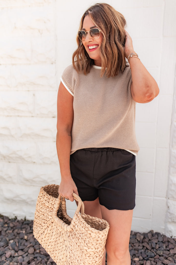 The Daydream Knit Top - Tan