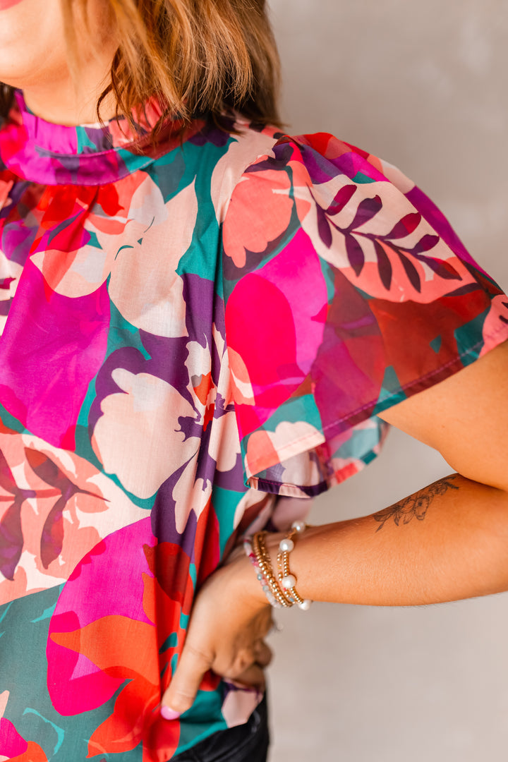The Sittin' Pretty Floral Blouse by THML