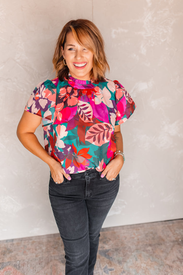 The Sittin' Pretty Floral Blouse by THML