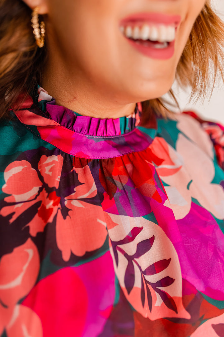 The Sittin' Pretty Floral Blouse by THML