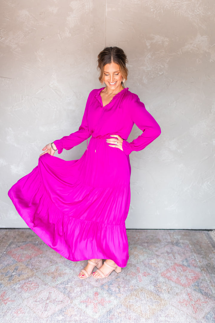 The Show Stopper Maxi Dress - Magenta