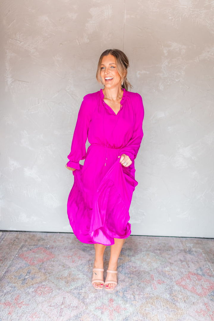 The Show Stopper Maxi Dress - Magenta