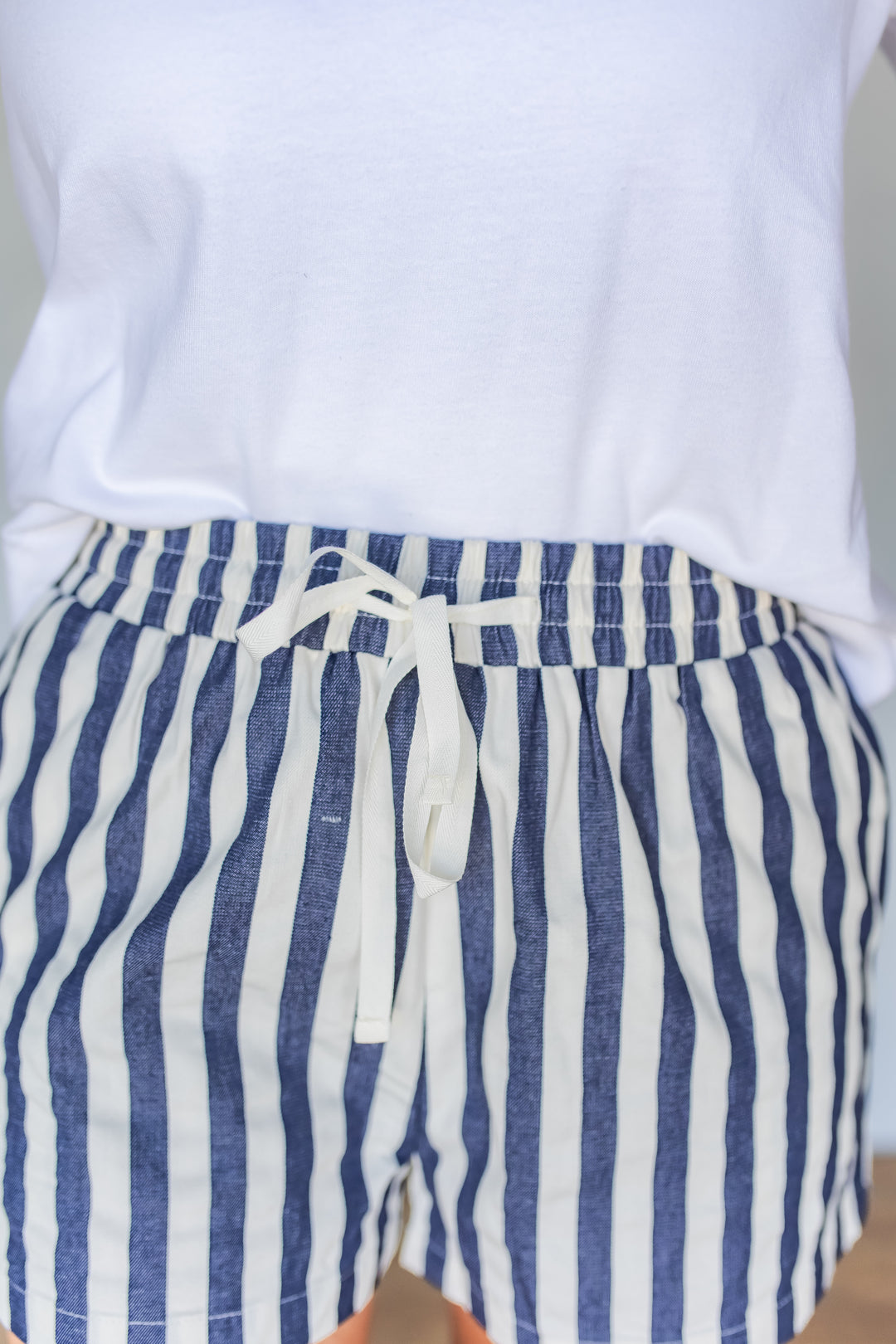 The Georgia Stripe Shorts - Navy