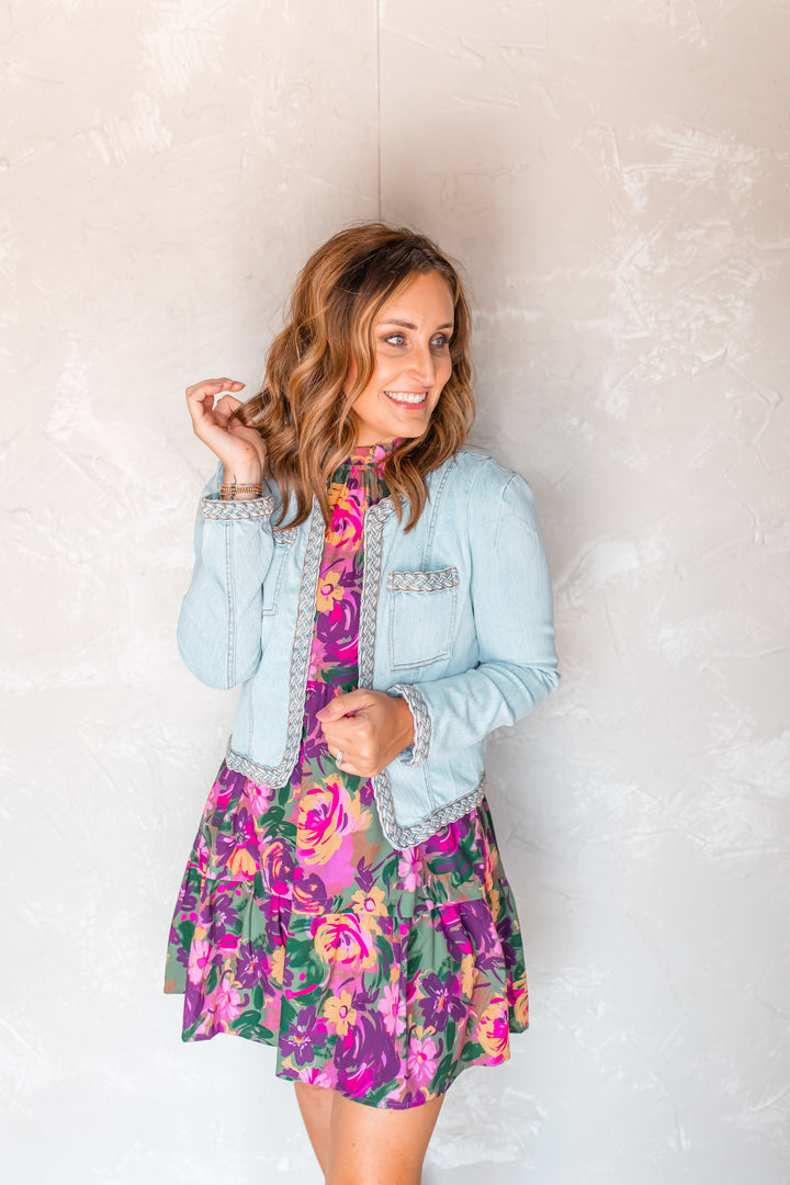 The Joelle Braided Denim Jacket