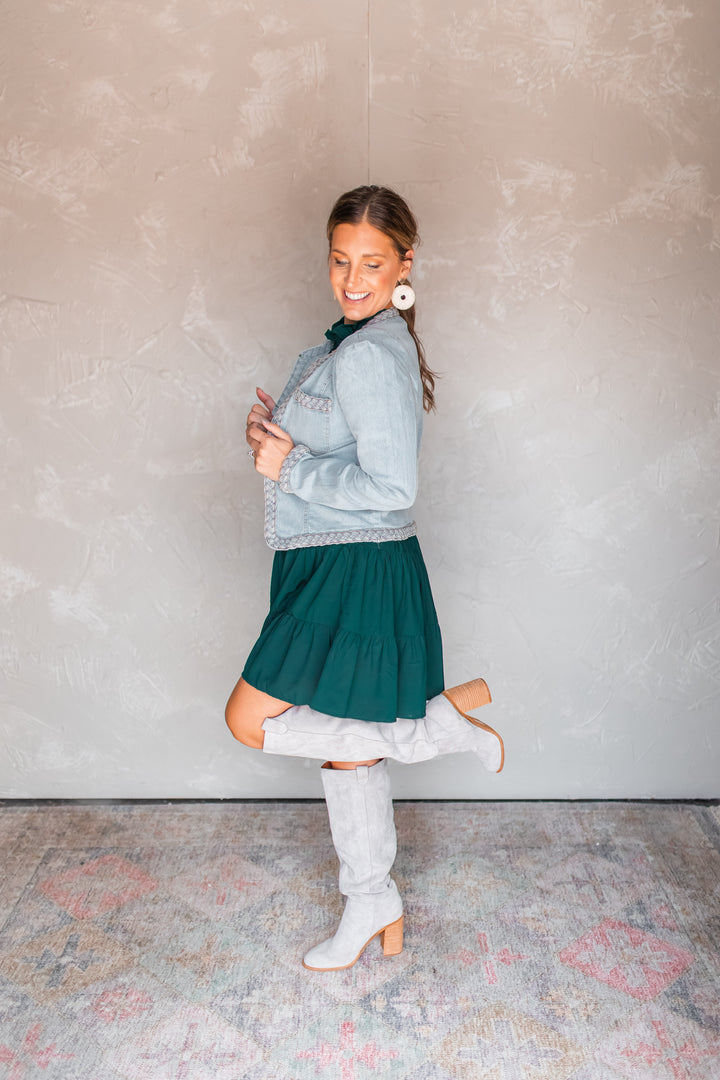 The Joelle Braided Denim Jacket