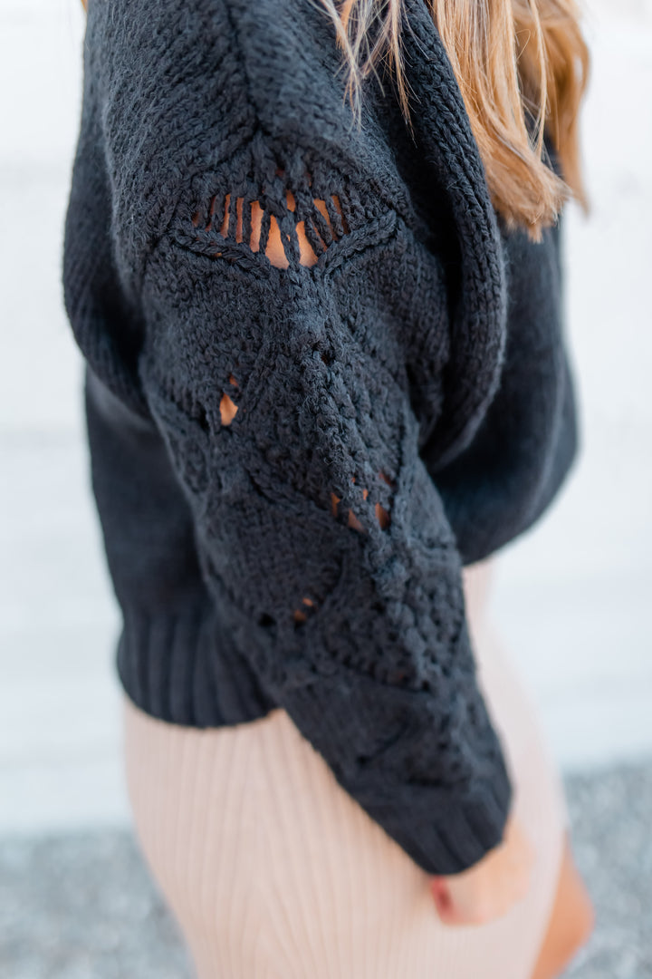 The Clara Knitted Sweater - Black