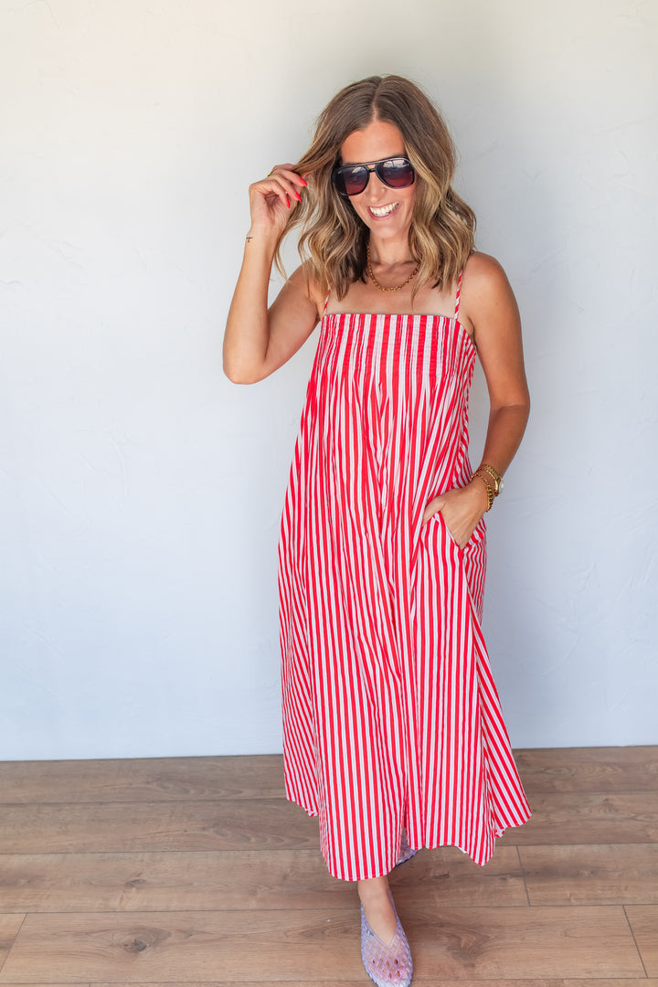 The Liberty Stripes Dress - One Eleven Olive Boutique