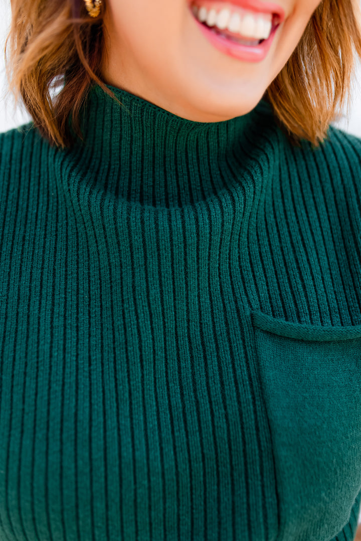 The Set the Tone Sweater - Hunter Green