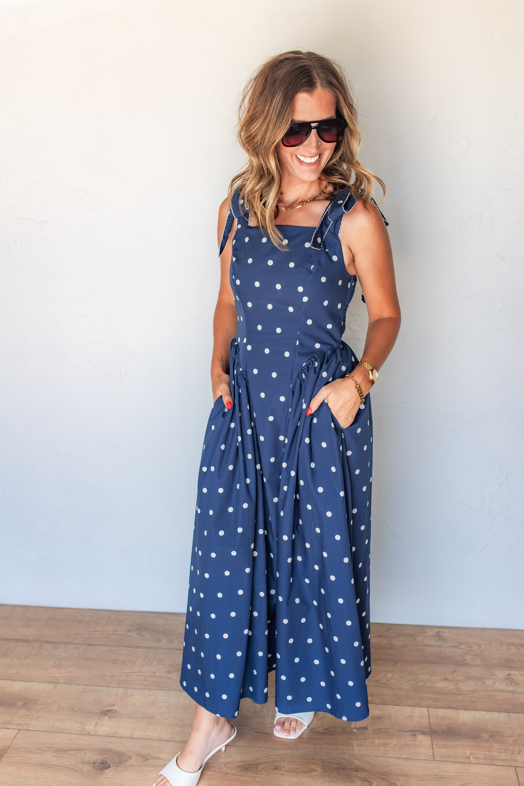 navy blue polka dot midi dress Buy Navy Blue Polka Dot Textured Satin Halter Sleeveless Midi Dress from Next USA