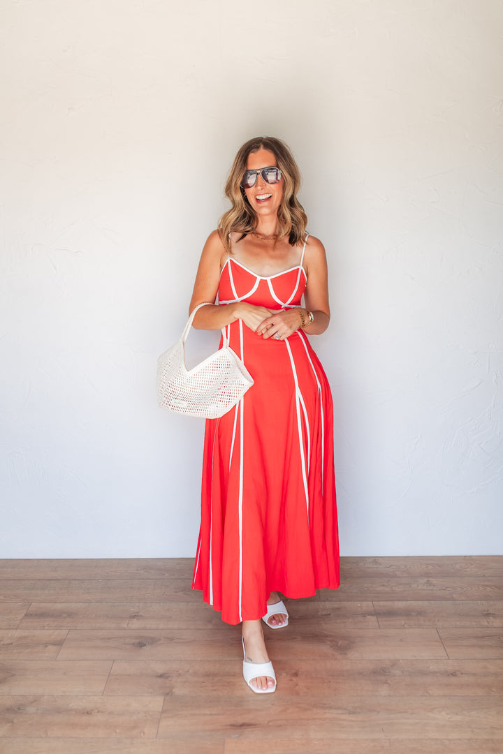 The Summer Romance Dress - Coral - One Eleven Olive Boutique